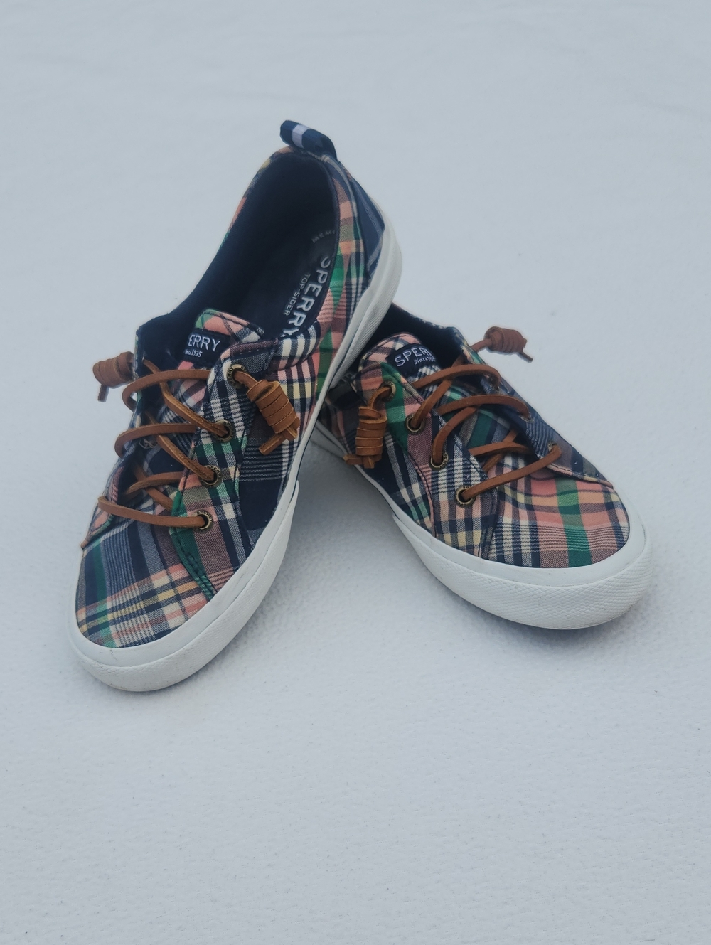 ​Sperry Top-Sider Crest Vibe Plaid Canvas Sneakers - Women's Size 6